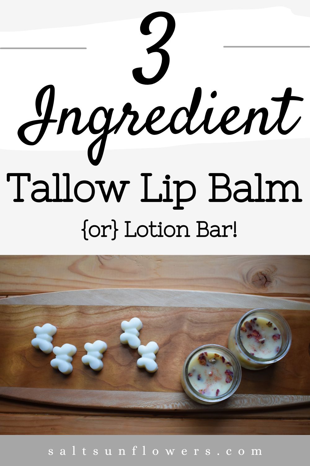 Make a Tallow Lip Balm (or lotion bar!) Salt+Sunflowers Swanson Family Adventures